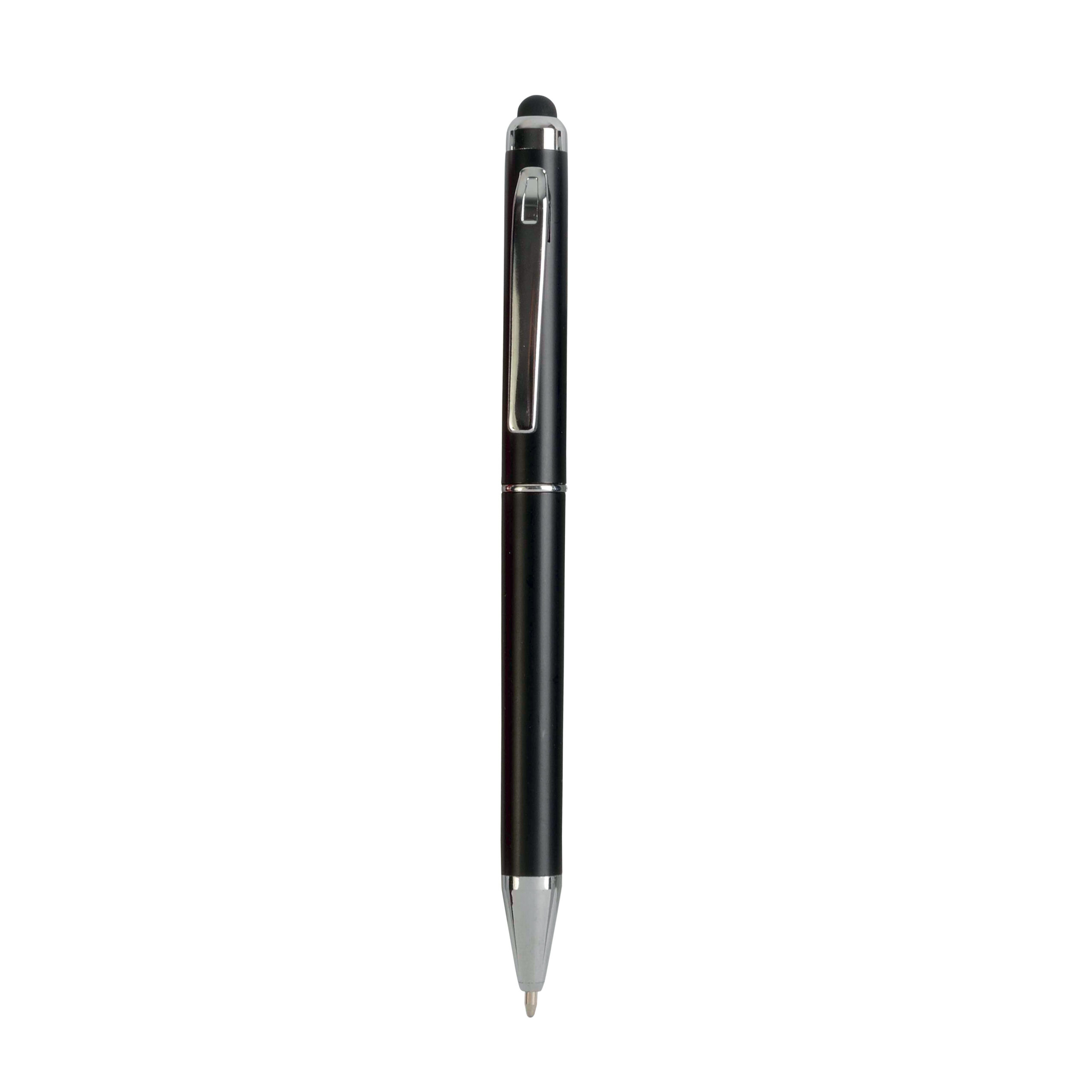 12831_02-2 Penna twist in plastica con gommino per touch screen - immagine 1