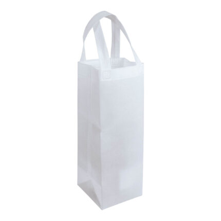 Shopper porta bottiglia in TNT 100 g/m2  termosaldato, manici corti