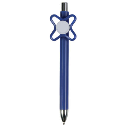 Penna a scatto in plastica colorata con spinner colorato