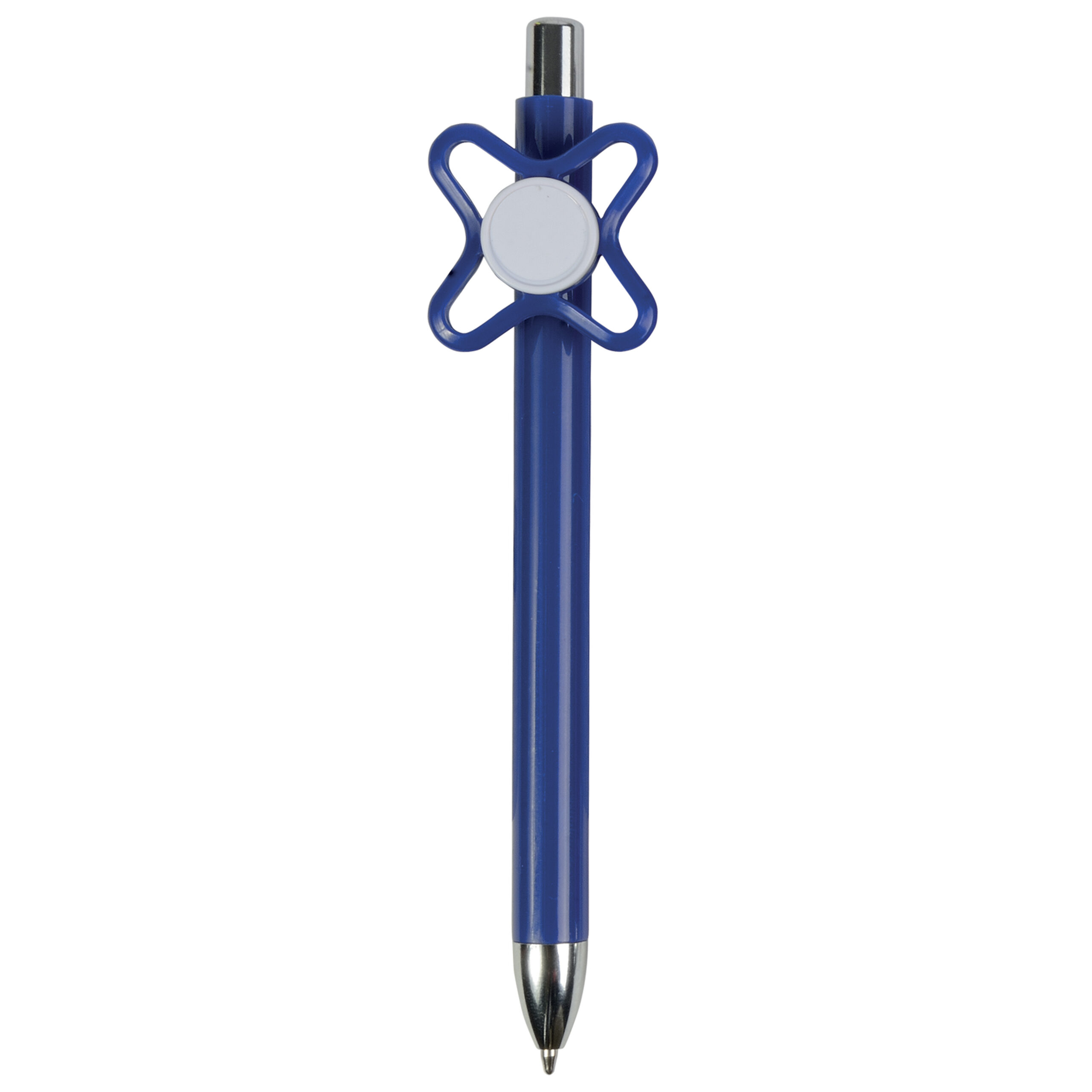 18806_10-2 Penna a scatto in plastica colorata con spinner colorato - immagine 1