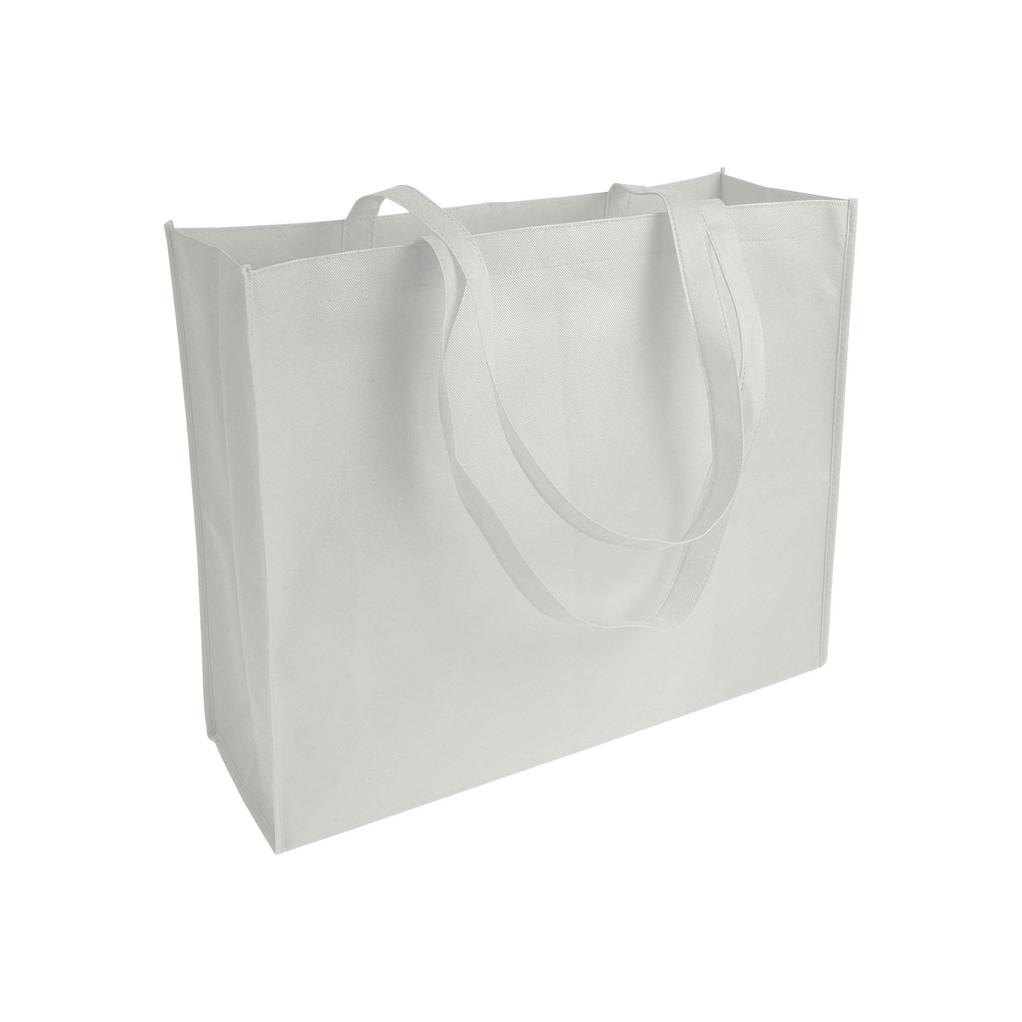 19148_01 Shopper con soffietto in TNT cucito, manici lunghi - immagine 1