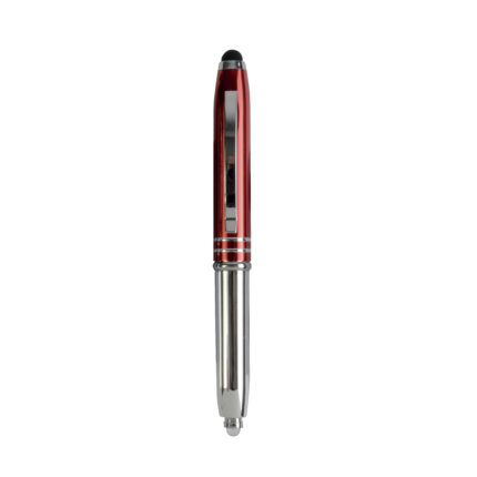 Mini-penna a sfera con luce e gommino per touch screen