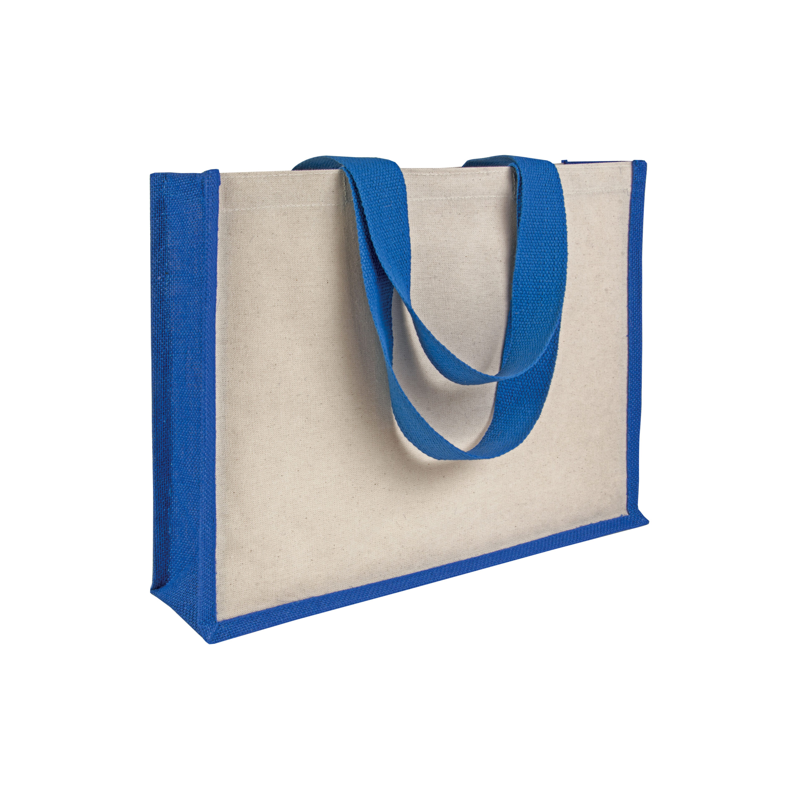 20113_10 Shopper con soffietto in juta e canvas - immagine 1