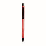 Penna in alluminio con clip nera in metallo
