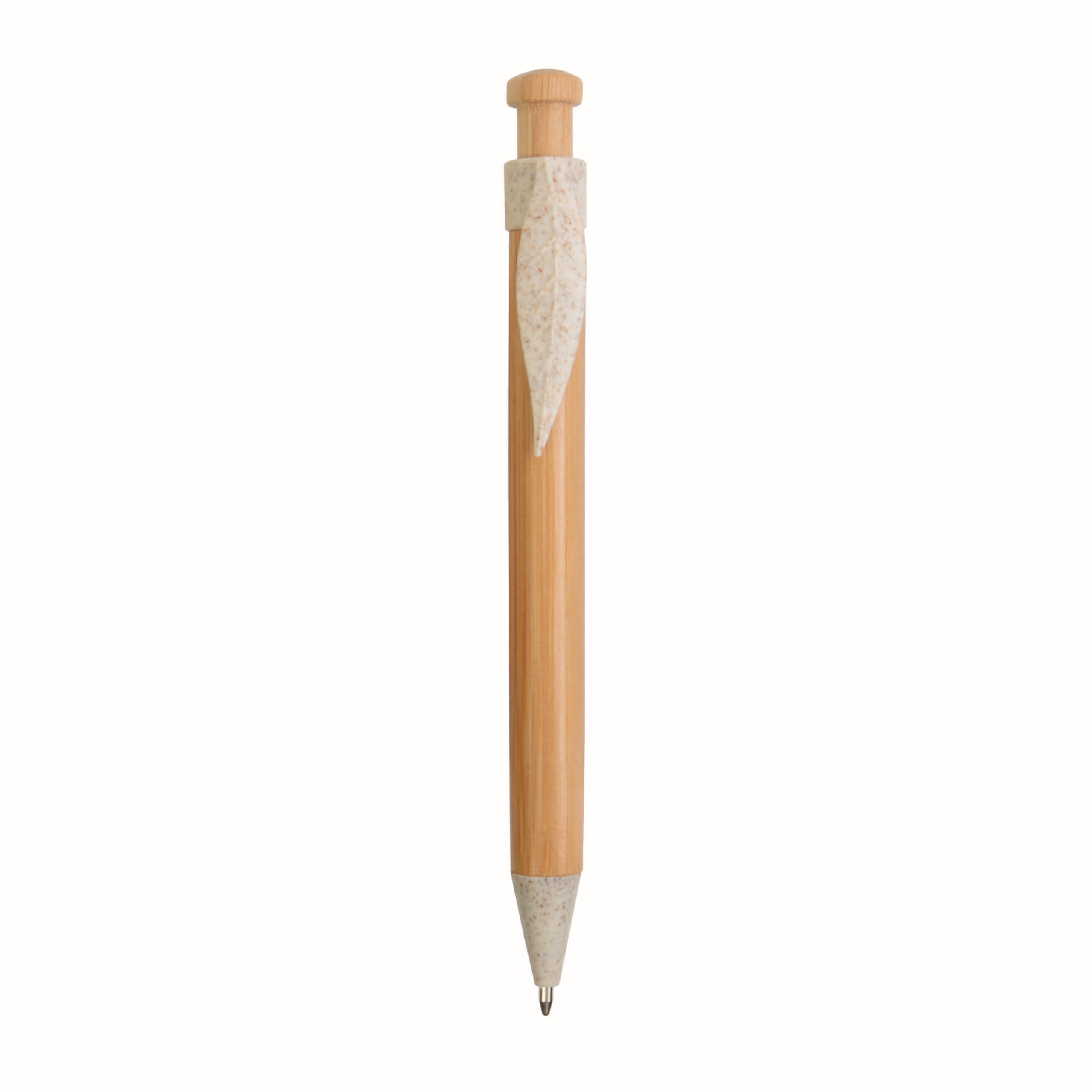 20804_22-3 Penna a scatto in bamboo, paglia di grano (50%) e PP (50%) - immagine 1