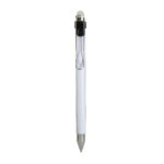 Penna a scatto plastica con inchiostro cancellabile e clip in metallo