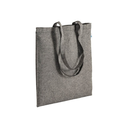 Shopper in cotone riciclato 190 g/m2, manici lunghi