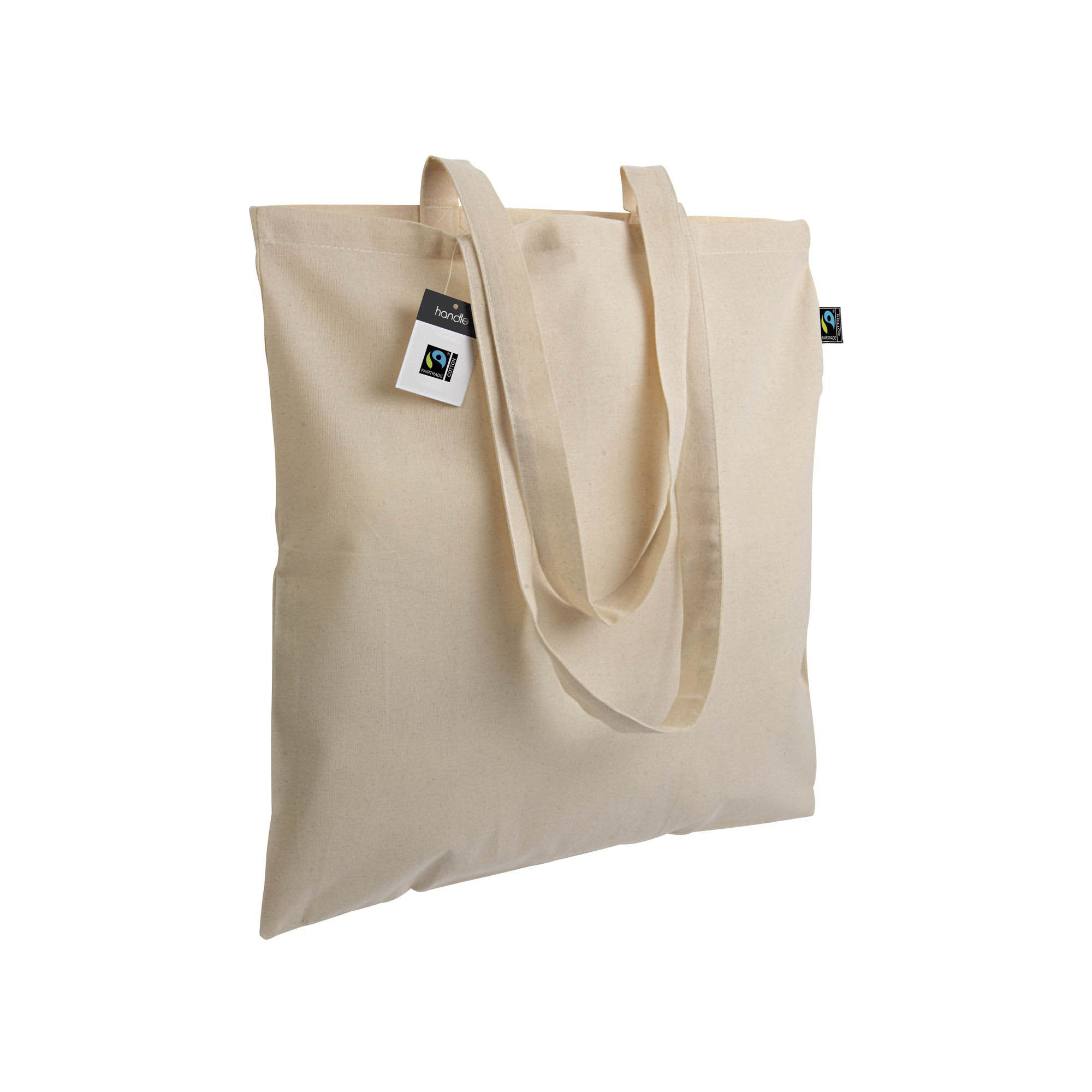 22101_22 Shopper certificata Fairtrade® in cotone 140g/m2, manici lunghi - immagine 1
