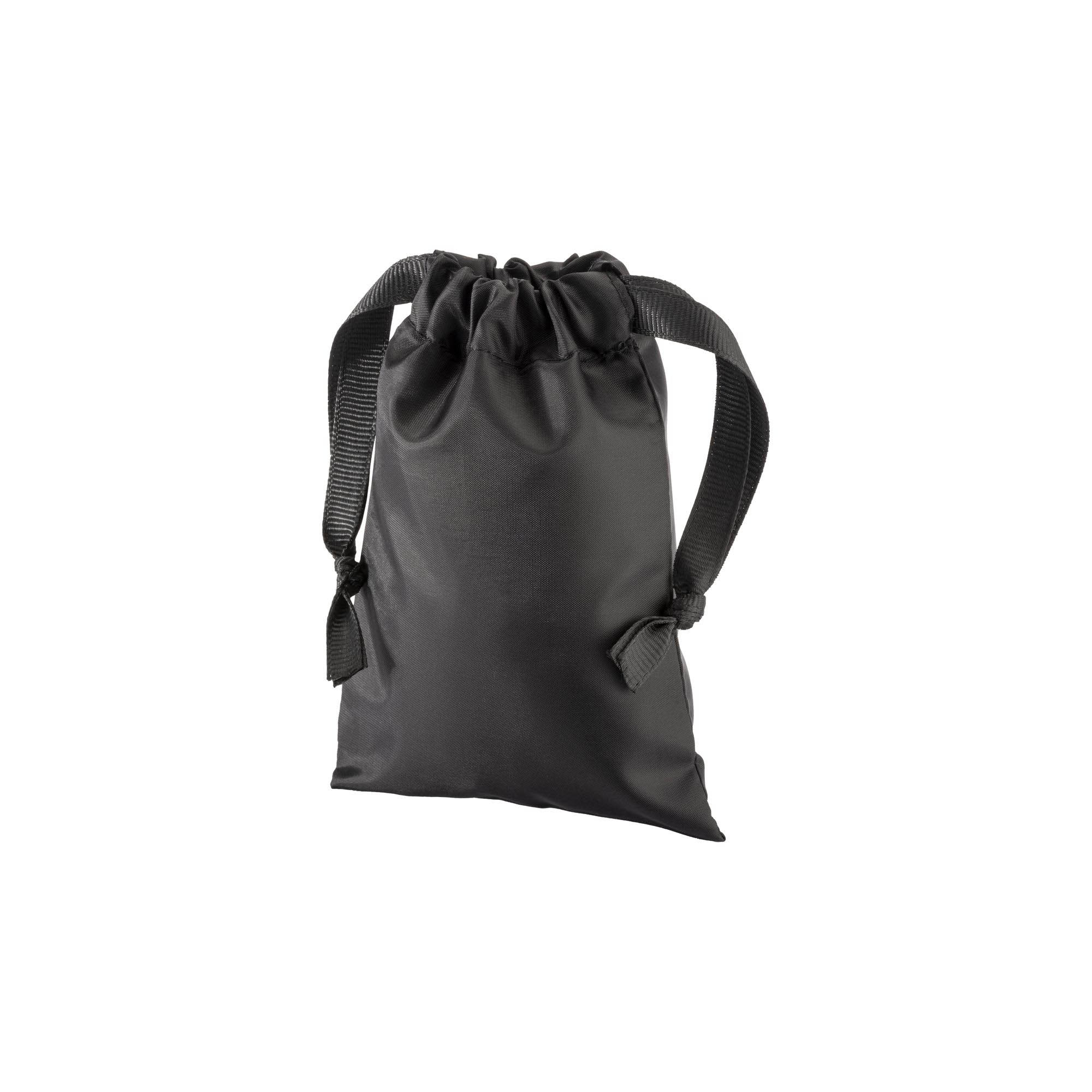 22112_02 Sacchetto regalo in R-pet 210T con chiusura a strozzo, 10x14 cm - immagine 1