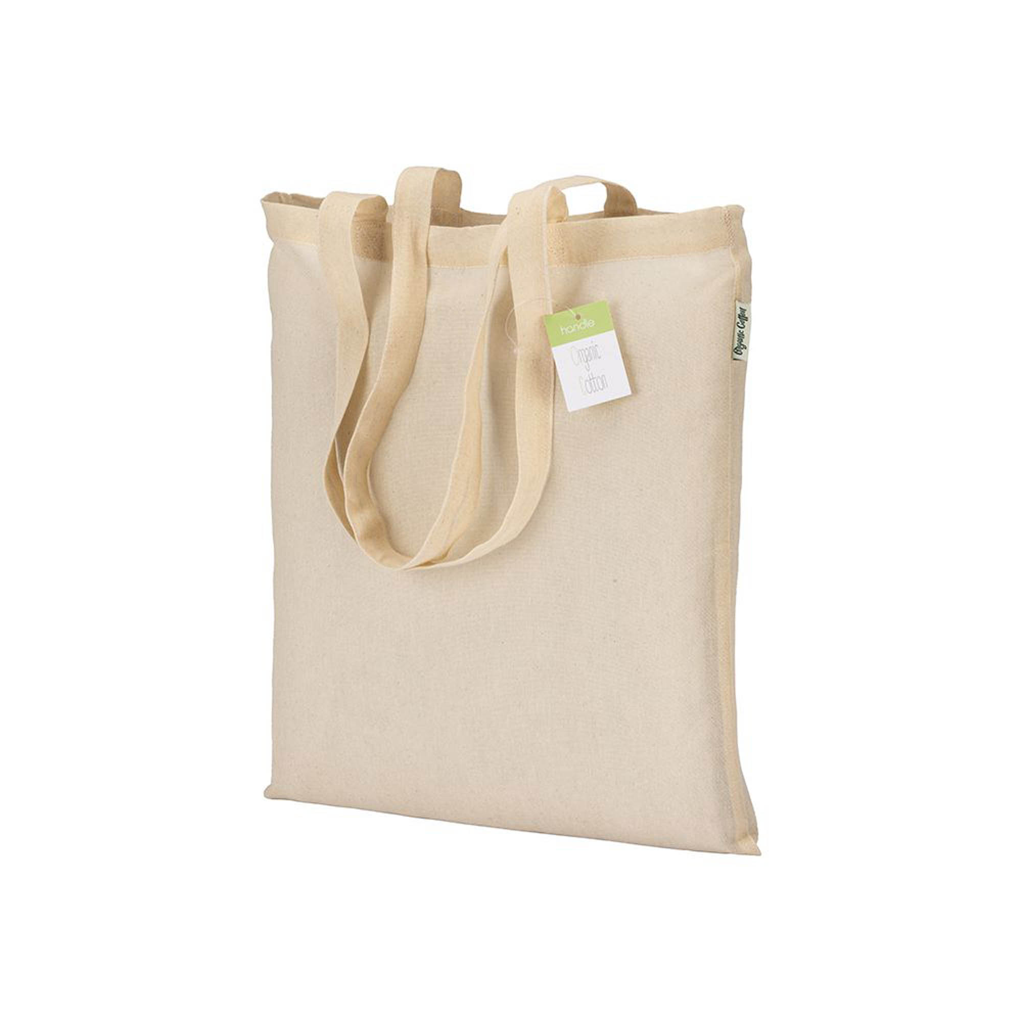 22115_22 Shopper in cotone biologico da 100 g/m2, manici lunghi - immagine 1