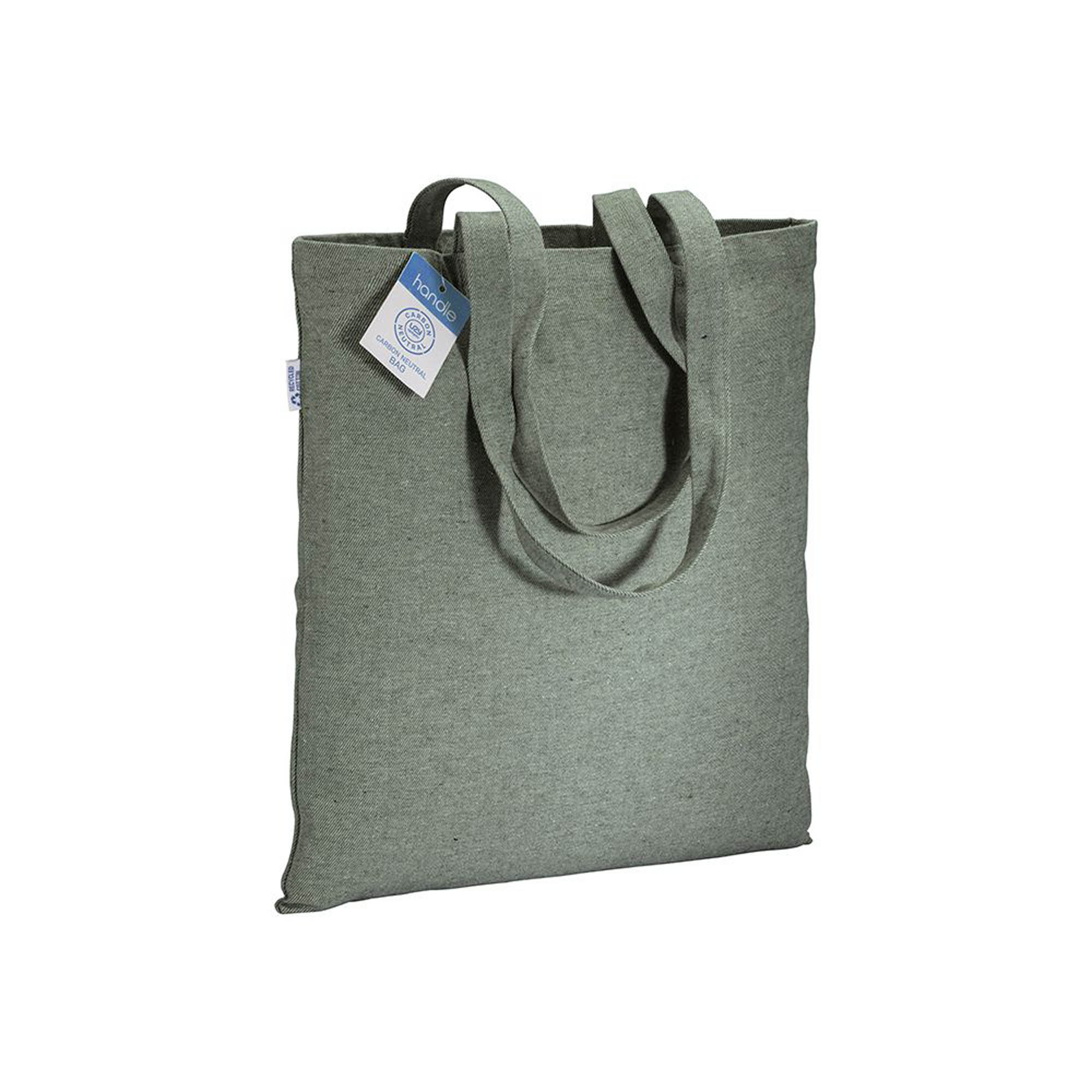 22118_04 Shopper carbon neutral in cotone riciclato 280 g/m2, manici lunghi - immagine 1