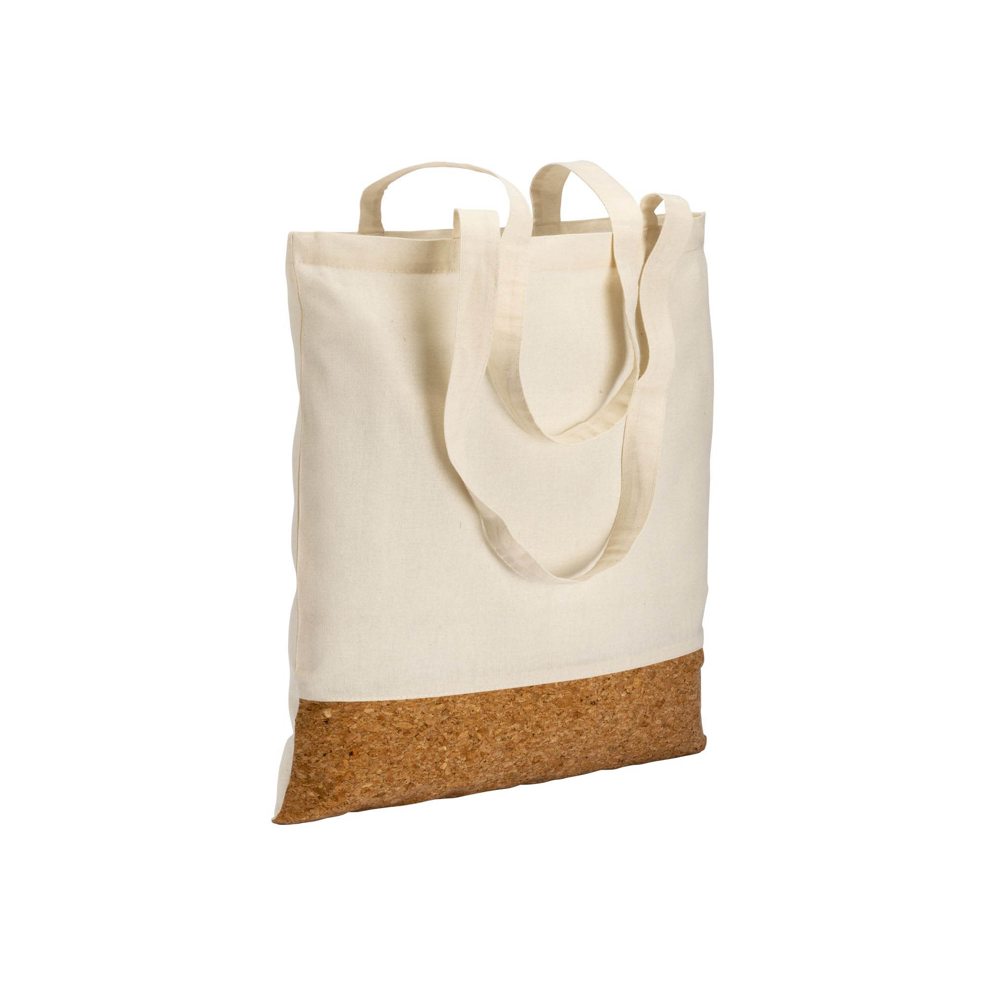 22122_22 Shopper in cotone 135 g/m2, base in sughero, manici lunghi - immagine 1