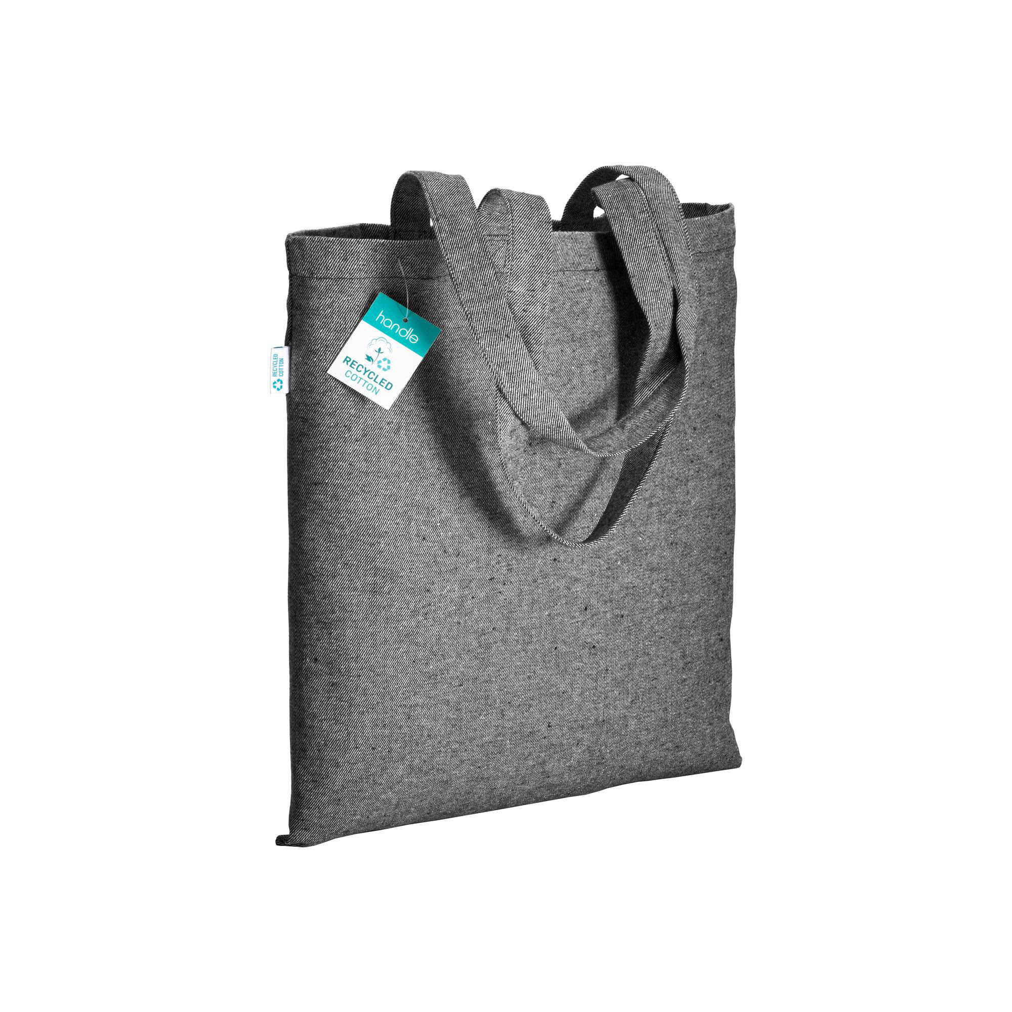 23112_02-1 Shopper in cotone riciclato 280 g/m2, manici lunghi - immagine 1