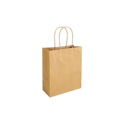 Shopper in carta riciclata 100 gr/m2 con soffietto