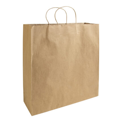 Shopper in carta riciclata 100 gr/m2 con soffietto