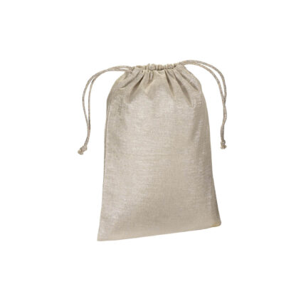 Sacchetto regalo in policotone brillante 90 g/m2 con chiusura a strozzo