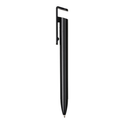 Penna twist in PP e paglia di grano con stand porta cellulare
