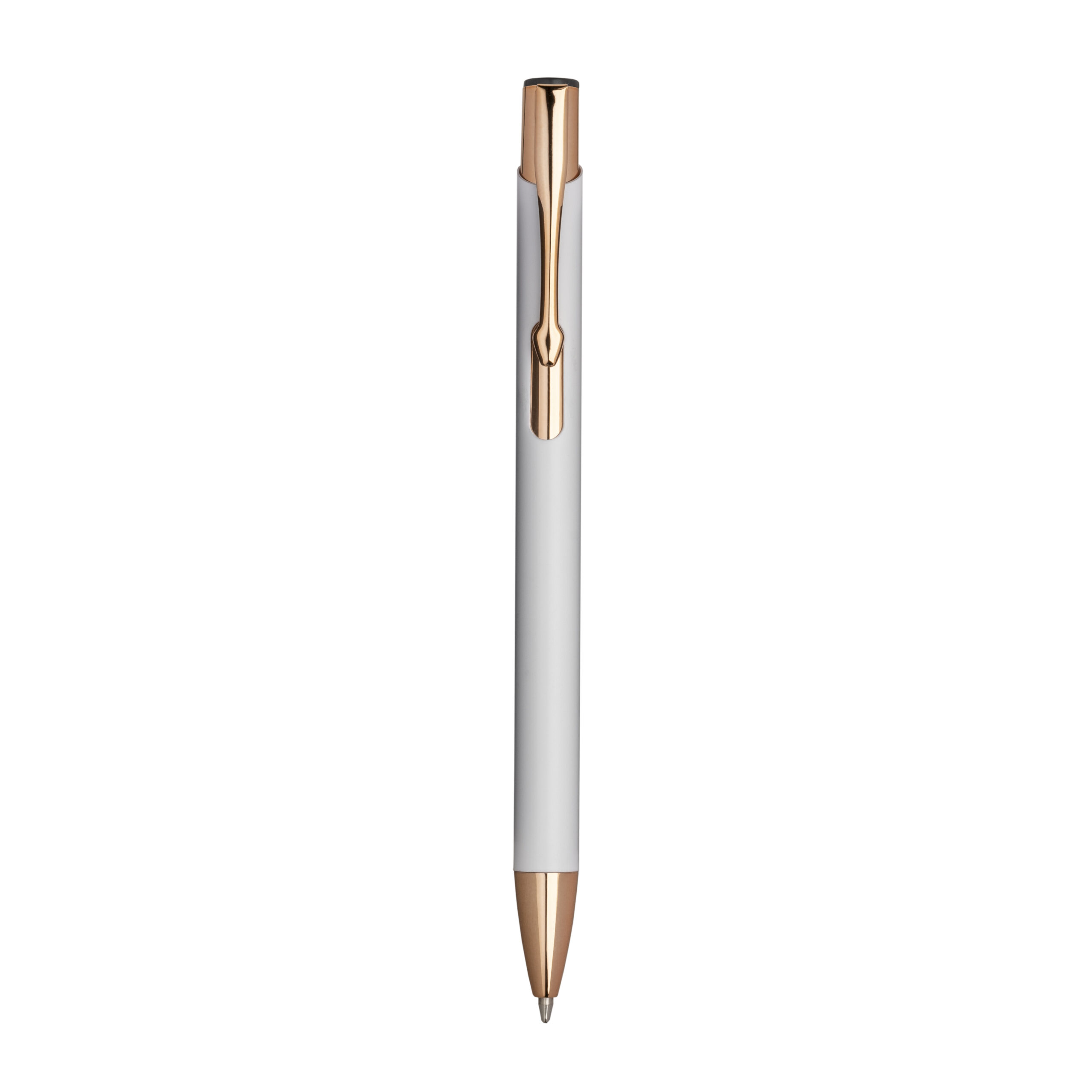 24824_01-29 Penna a scatto in alluminio con particolari in metallo color oro rosa - immagine 1