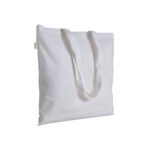 Borsa shopper a tinta unita in cotone riciclato da 220 g/m2