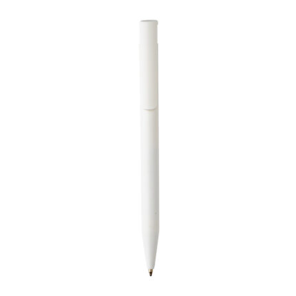 Penna a scatto in plastica. Inserto colorato metallizzato