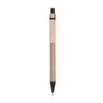 Penna a scatto, in cartoncino, con clip in legno