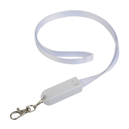 Nastro da collo con moschettone con funzione di cavo di ricarica con prese Micro-USB/Light