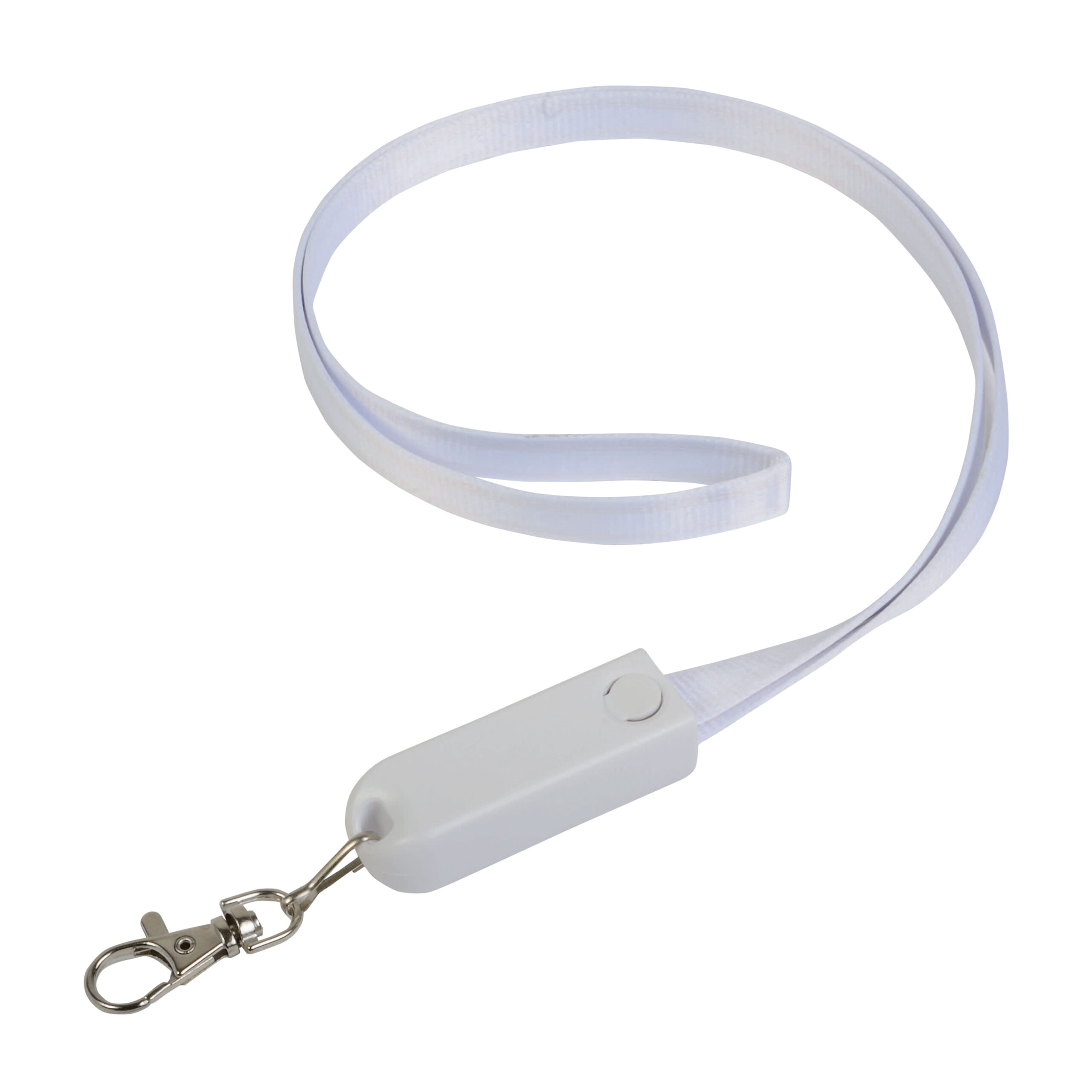 19426_01 Nastro da collo con moschettone con funzione di cavo di ricarica con prese Micro-USB/Light - immagine 1