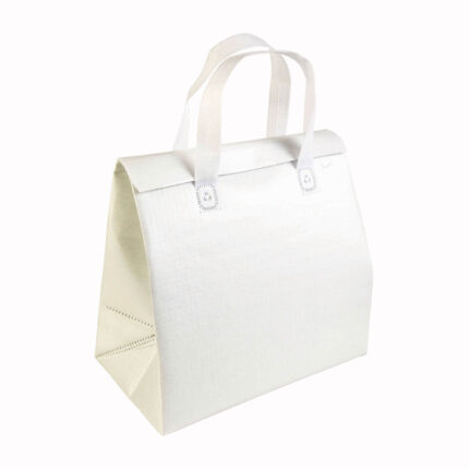 Borsa frigo in TNT laminato 100 g/m2, chiusura con velcro