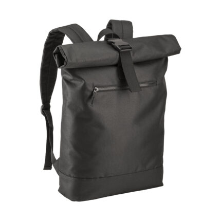 Zaino Roll porta PC (17") in poliestere riciclato R-PET con tasca esterna con cerniera